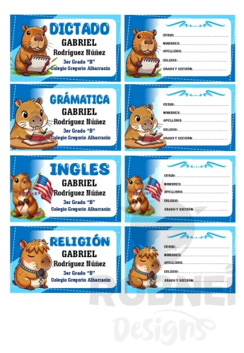 Capibara boy cursos 02 Etiqueta